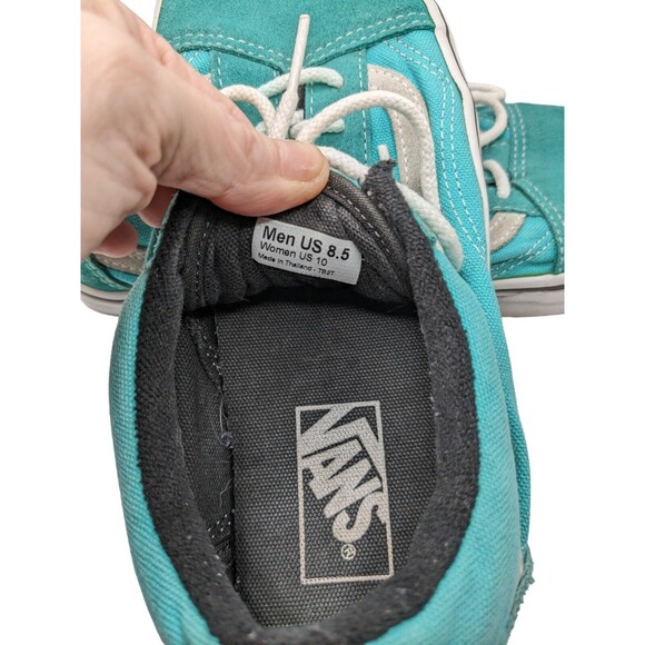 Women's Size 10, Men's Size 8.5 VANS Ward Canvas Lo Sneakers Blue Unisex EUC - Picture 10 of 16